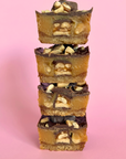 Snickers & Hazelnut Baked Caramel Slice Halves